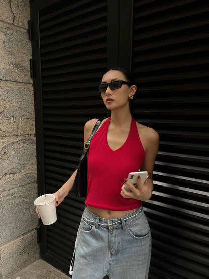 Áo hở lưng cổ yếm - MC06