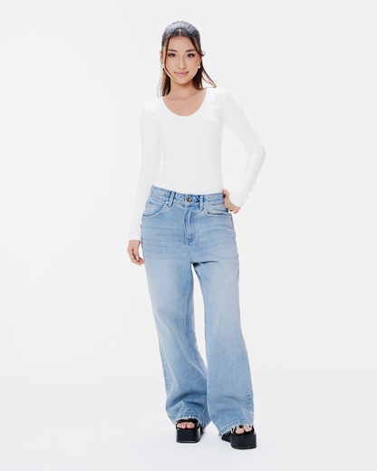 Merry Long Sleeve V-Neck Top - MC16