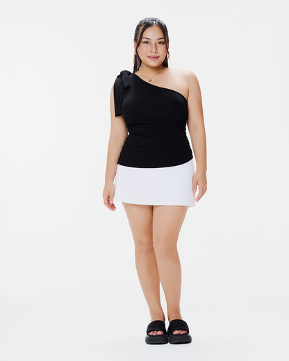 Merry One shoulder top with scarf - MC15